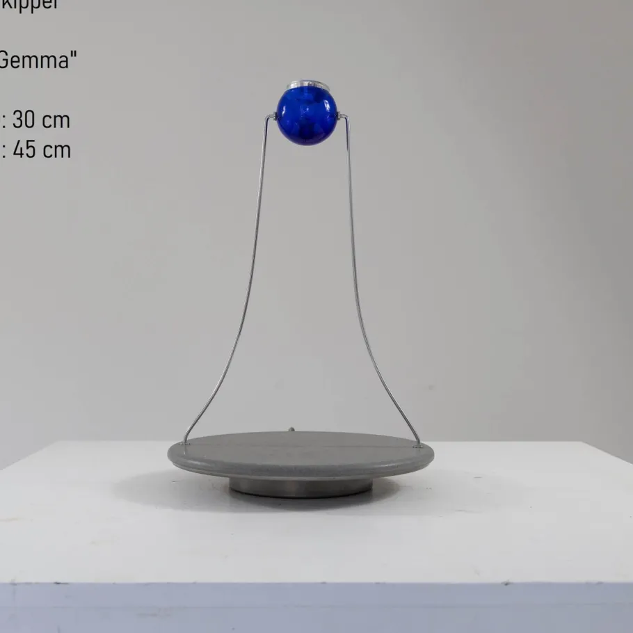 Discount Pamono Large Blue Gemma Table Lamp from Skipper