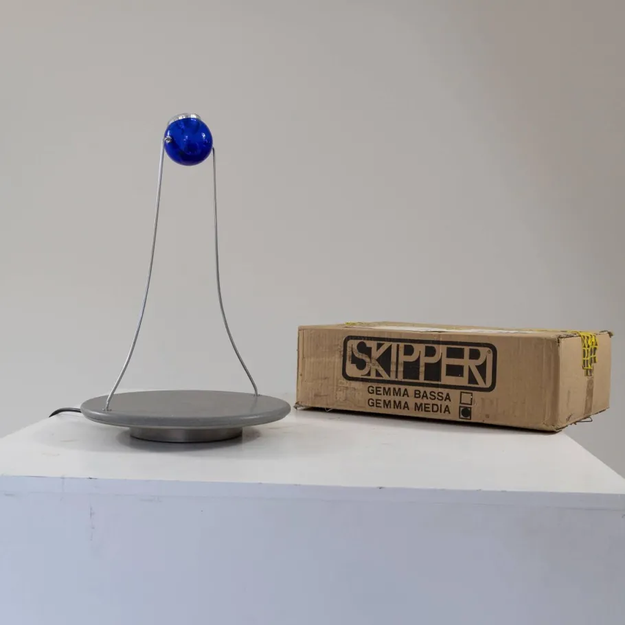 Discount Pamono Large Blue Gemma Table Lamp from Skipper