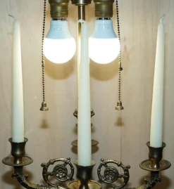 Clearance Pamono Large 4-Branch Candelabra Table Lamps from Warren Kessler New York, 1960s, Set of 2