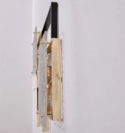 Sale Pamono Large Brass and Murano Glass Wall Lamp or Sconce Sculpture, 1970s