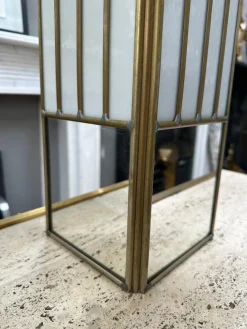 Outlet Pamono Large Brass and Opaque Glass Table Lamps in the style of Tiffany, 1970s, Set of 2