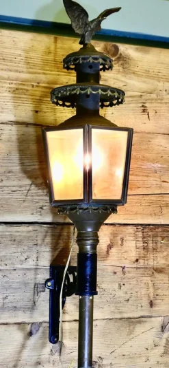 Discount Pamono Large Brass Carriage Wall Light with Eagle