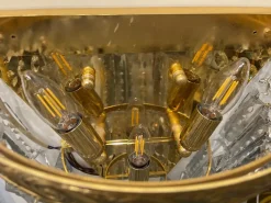 Hot Pamono Large Brass Crystal Sconces, 1980s, Set of 2