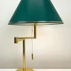 Sale Pamono Large Brass Swing Arm Table Lamp, Germany, 1970s
