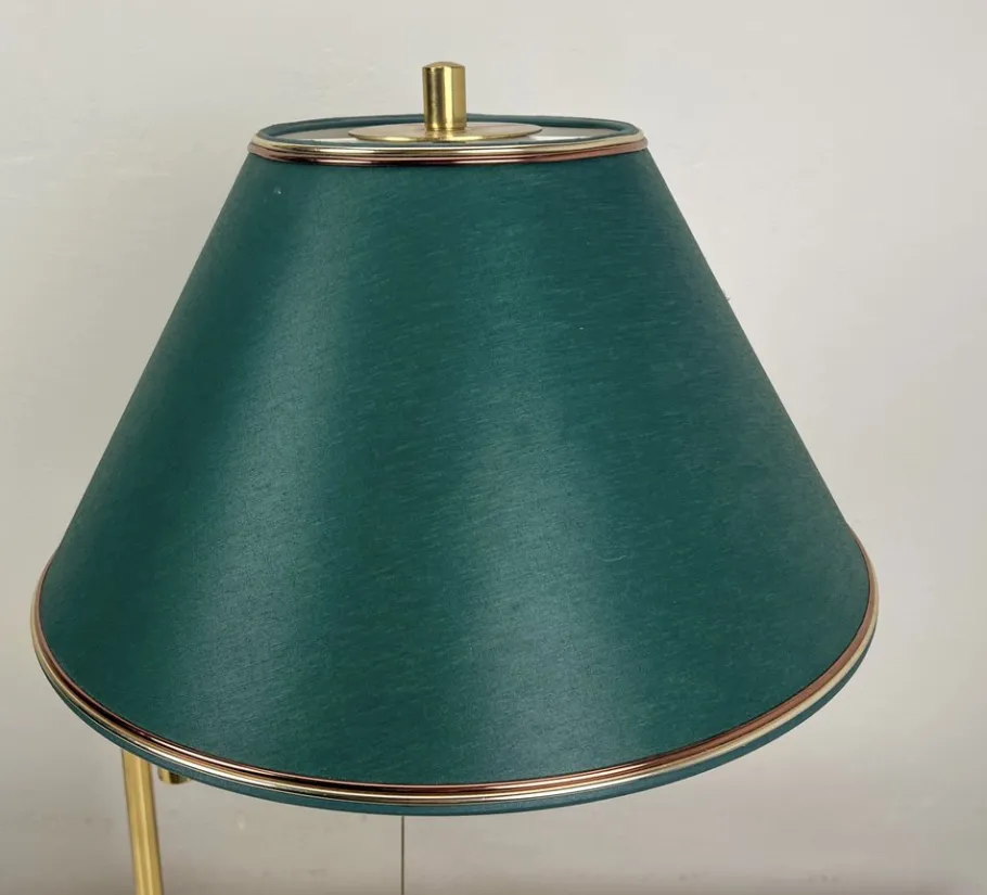 Sale Pamono Large Brass Swing Arm Table Lamp, Germany, 1970s