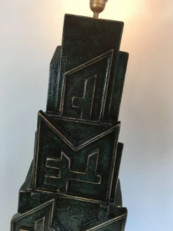 Outlet Pamono Large Brutalist Wood Lamp from AR-BO