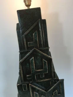 Outlet Pamono Large Brutalist Wood Lamp from AR-BO