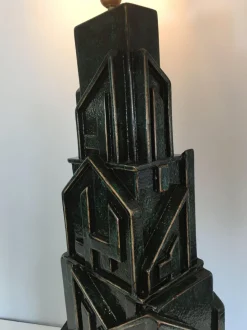 Outlet Pamono Large Brutalist Wood Lamp from AR-BO