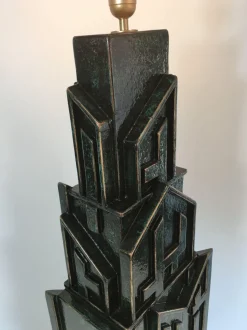 Outlet Pamono Large Brutalist Wood Lamp from AR-BO