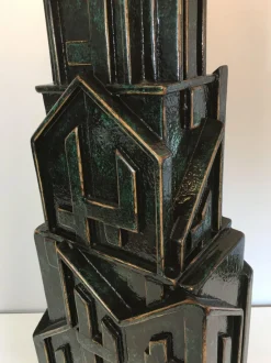 Outlet Pamono Large Brutalist Wood Lamp from AR-BO