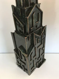 Outlet Pamono Large Brutalist Wood Lamp from AR-BO