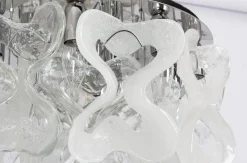 Best Pamono Large Catena Ceiling Light in Murano Glass attributed to Kalmar, Austria, 1960