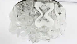 Best Pamono Large Catena Ceiling Light in Murano Glass attributed to Kalmar, Austria, 1960