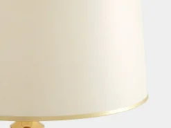 New Pamono Large Ceramic and Brass Table Lamps by Philippe Barbier, 1970s, Set of 2