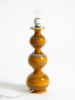 Outlet Pamono Large Ceramic Table Lamp in Light Brown by Kaiser Leuchten, 1960s