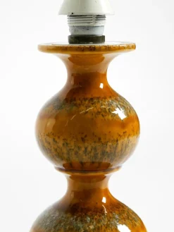 Outlet Pamono Large Ceramic Table Lamp in Light Brown by Kaiser Leuchten, 1960s