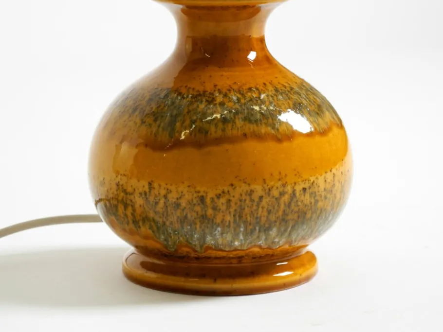 Outlet Pamono Large Ceramic Table Lamp in Light Brown by Kaiser Leuchten, 1960s