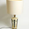 Pamono Large Ceramic Table Lamp with Egyptian Motifs by Nicolas Blandin, 2000s