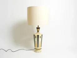 Pamono Large Ceramic Table Lamp with Egyptian Motifs by Nicolas Blandin, 2000s