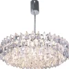 Discount Pamono Large Chandelier in Crystal & Silver Plated from Lobmeyr / Bakalowits & Sons