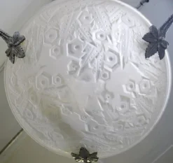 Hot Pamono Large Chandelier in Wrought Iron from Muller Frères, Luneville, 1930s or 1940s