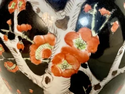 Pamono Large Chinese Porcelain Vase Table Lamp with Flowering Twigs Decor, 1930s