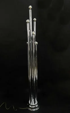 Online Pamono Large Chrome Floor Lamp, 1970s