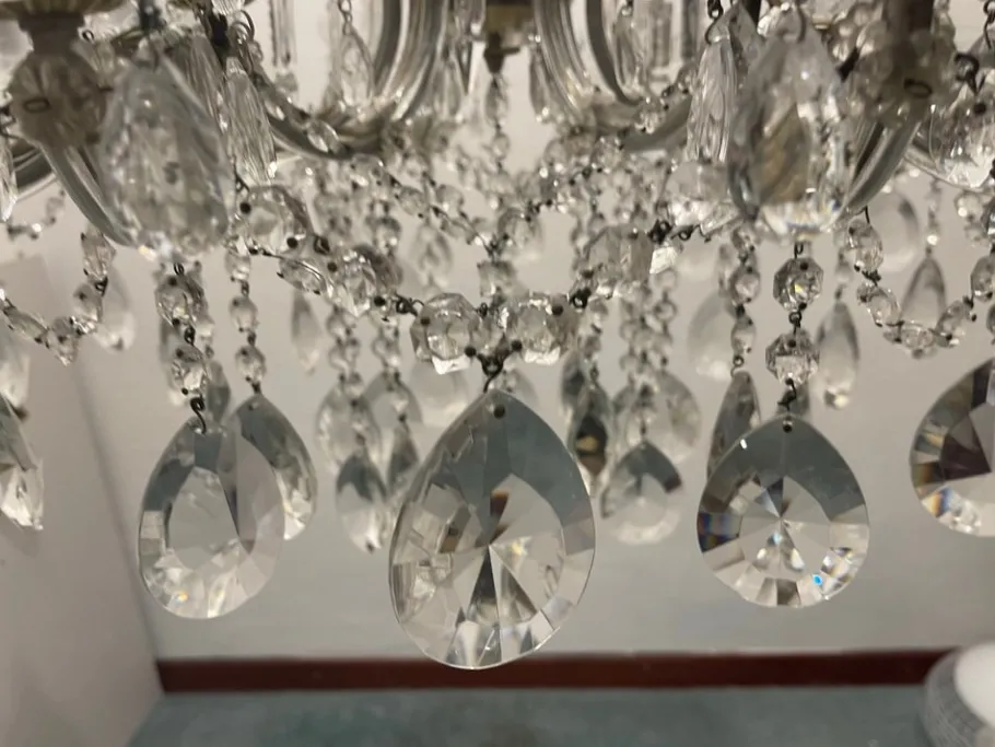 Clearance Pamono Large Crystal Maria Teresa Chandelier with 24 Lights, 1960s
