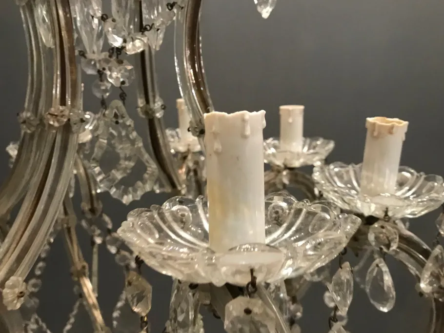 Discount Pamono Large Crystal Murano Chandelier, 1950s
