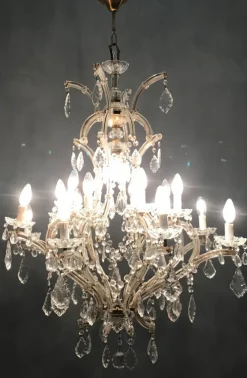 Discount Pamono Large Crystal Murano Chandelier, 1950s