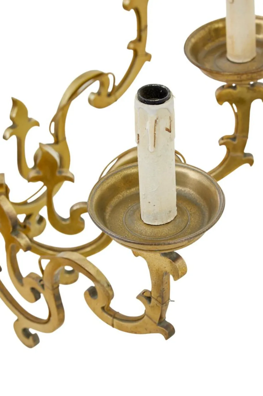 Clearance Pamono Large Early 20th Century 8 Arm Brass Chandelier, 1920s