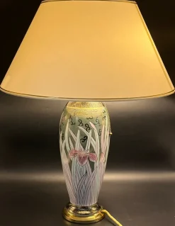 Pamono Large Elle Due Table Lamp in Hand-Painted Enameled Porcelain from Sigma, 1990s