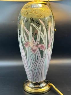 Pamono Large Elle Due Table Lamp in Hand-Painted Enameled Porcelain from Sigma, 1990s