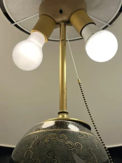 Pamono Large Elle Due Table Lamp in Hand-Painted Enameled Porcelain from Sigma, 1990s