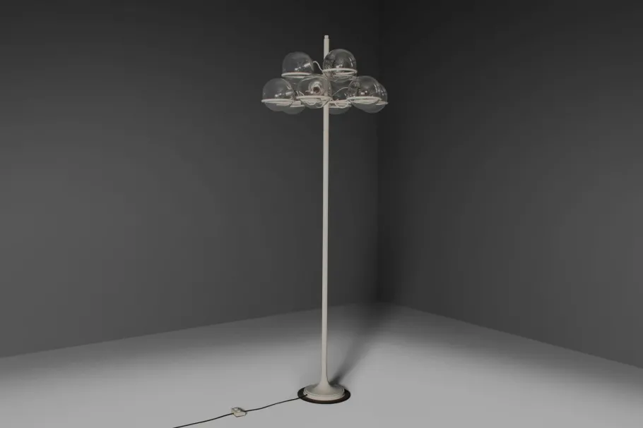 New Pamono Large Floor Lamp Model 1094 attributed to Gino Sarfatti for Arteluce, Italy, 1966