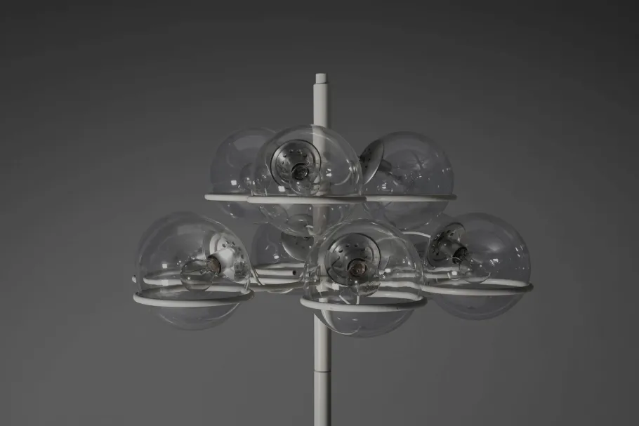 New Pamono Large Floor Lamp Model 1094 attributed to Gino Sarfatti for Arteluce, Italy, 1966