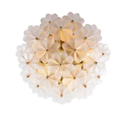 Clearance Pamono Large Floral Wall or Flush Mount Lamp by Ernst Palme for Palwa