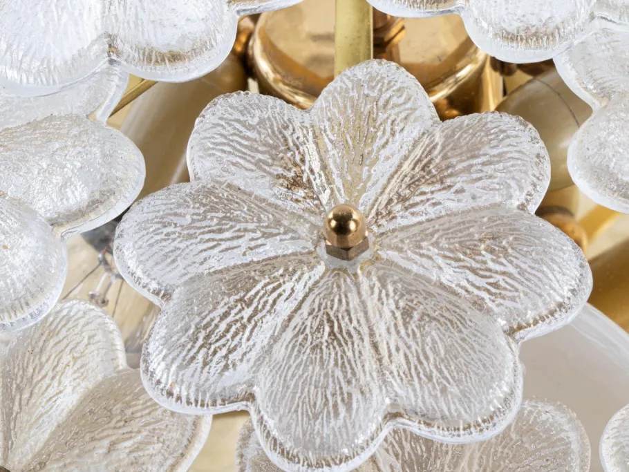 Clearance Pamono Large Floral Wall or Flush Mount Lamp by Ernst Palme for Palwa