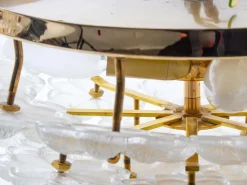 Clearance Pamono Large Floral Wall or Flush Mount Lamp by Ernst Palme for Palwa