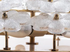 Clearance Pamono Large Floral Wall or Flush Mount Lamp by Ernst Palme for Palwa