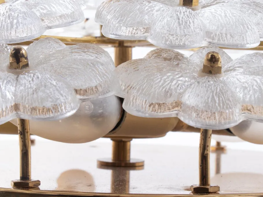 Clearance Pamono Large Floral Wall or Flush Mount Lamp by Ernst Palme for Palwa