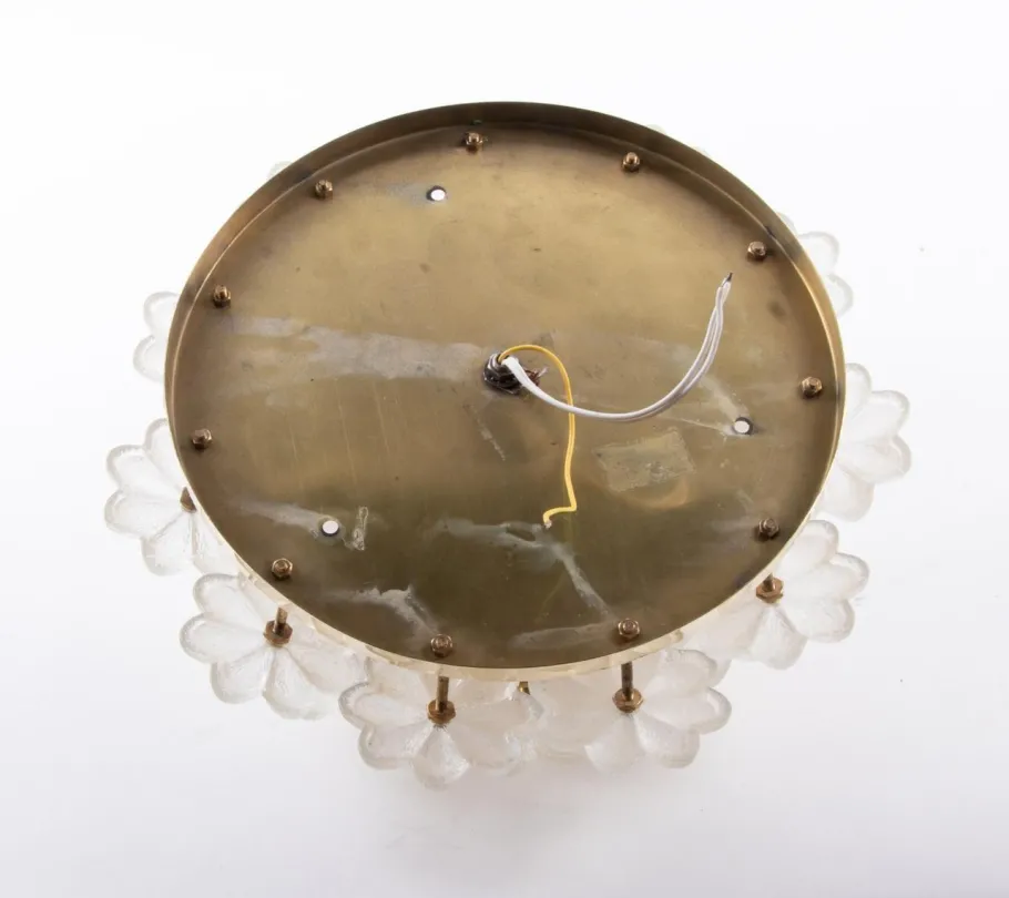 Clearance Pamono Large Floral Wall or Flush Mount Lamp by Ernst Palme for Palwa