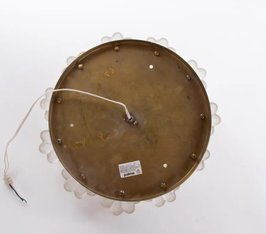 Clearance Pamono Large Floral Wall or Flush Mount Lamp by Ernst Palme for Palwa