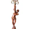 Discount Pamono Large Florentine Italian Torchere with Nubian Carved Wood