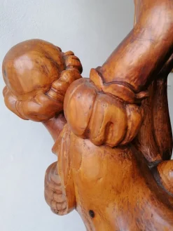 Discount Pamono Large Florentine Italian Torchere with Nubian Carved Wood