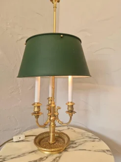 Sale Pamono Large French Bouillotte Table Lamp in Gold-Plated Brass, 1960s