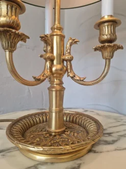 Sale Pamono Large French Bouillotte Table Lamp in Gold-Plated Brass, 1960s