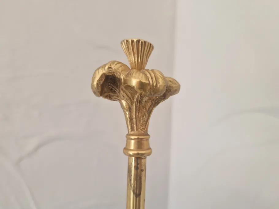 Sale Pamono Large French Bouillotte Table Lamp in Gold-Plated Brass, 1960s