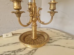 Sale Pamono Large French Bouillotte Table Lamp in Gold-Plated Brass, 1960s