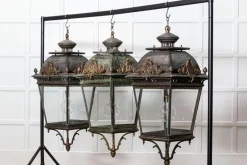 Discount Pamono Large French Bronze & Iron Lantern Wall Light in 19th Century Style